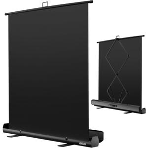 EMART 58x74in Collapsible Black Backdrop Screen, Retractable Chroma Key Panel for Photo Background Removal, Portable Wrinkle-Resistant Backdrop with Stand for Streaming, Photographic Studio, TikTok