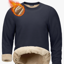 G Gradual Sherpa Lined Sweatshirts for Men Fleece Crewneck Sweatshirt Pullover Warm Shirts for Winter Medium