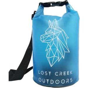 Semi-Transparent Waterproof Roll Top Dry Bag, 5L/10L/20L Sizes, for Kayaking, Boating, Swimming, Fishing, Beach, River Activities (Sky Blue, 10L)