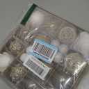 30Pcs Christmas Balls Ornaments Set, Assorted Shatterproof Christmas Ornaments, Colorful Xmas Tree Decoration with Hanging Loop for Wreath Holiday Home Decor, Champagne/Brown, Gold & White