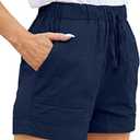 Womens Comfy Drawstring Casual Elastic Waist Pocketed Loose Fit Shorts Size M