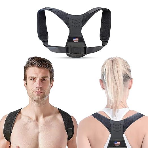 Posture Corrector for Men and Women, UltraSupport+ Comfortable Upper and Back Brace, Pain Relief from Bad Posture for Slumping Shoulders, Hunching, Shoulder Pain Neck. Adjustable Back Straightener.