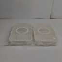 Snack Box Container, Dishwasher Safe Fruit Snack Containers, 2 Pack Divided Serving Tray with Lid for Veggie, Candy, Snackle Charcuterie Boxes for Kids, Adults,Travel and Picnic, White 