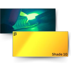The King | Shade 10 Gold Welding Lens 2x4 1/4 | Aqua Colored Glass Welding Lens | Shade 10 Welding Lens 2x4 1/4, Perfect Size For a Sugar Scoop Welding Hood, or Pancake Welding Hood | Ridge Products