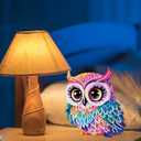 YIYIAH Diamond Art Kits for Adults Colorful Owl Statues Desk Placement Ornament - 5D Diamond Painting Diamond Art Kits Paintings for Beginners - DIY Diamond Art Home Decor Birthday Gifts for Women