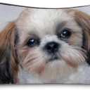 Shih Tzu Dog Cosmetic Bag Cute Small Makeup Bag for Purse Travel Toiletry Zipper Pouch Shih Tzu Dog Makeup Bag for Woman