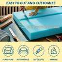 Couch Cushion Replacement, 3 Inch Thick 72"x24" High Density Upholstery Memory Foam Cushion Sheet Foam for Mattress Topper Mattress Sofa Cushion Pet Bed