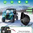 UTV Turn Signal Kit with White DRL/Red Running Light 4-in-1 Rocker Switch 110DB Horn Pre-Wired Plug & Play UTV Universal Street Legal Blinker kits for Polaris, Can-Am, CFMOTO for Side By Side