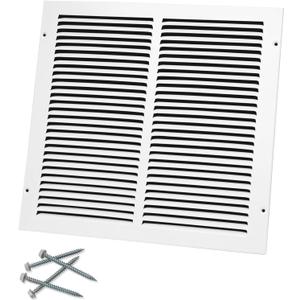 14"W x 14"H [Duct Opening Size] Steel Return Air Grille, Air Return Vent Cover for Ceiling and Sidewall - HVAC Air Vent Covers - [Outer Dimensions: 15.75"W x 15.75"H]