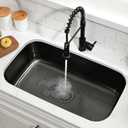 HLBLFY 31 Inch Black Undermount Kitchen Sink Large Corner