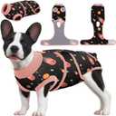 PetWarm Recovery Suit For Male Dogs Neutered, Recovery Suit for Female Dogs, Professional Dog Recovery Suit Abdominal Wounds Bandages Female Male Dog Onesie for Spay Neuter, Galaxy pattern, Orange, XL (X-Large (Back:20.1-24.8'', Weight:42-75LB))