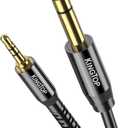KINGTOP 1/8 to 1/4 Stereo Cable (4.3ft / 1.3m), Bidirectional TRS 3.5mm to 1/4 Cable for Guitar, iPod, Laptop, Home Theater Devices, Speaker, Amplifiers