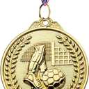 12 Pack Soccer Medals for Kids, metals Gold Award Medals Suitable for sports competitions Celebration and Party Favors