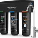 Waterdrop TSB 8 Layer High Capacity Under Sink Water Filter, Reduces PFAS, PFOA/PFOS, Fluoride, Chlorine, Bad Taste & Odor, with Dedicated Faucet, NSF/ANSI 42 Certified Element, USA Tech