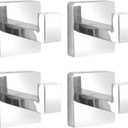 Fenas Towel Hooks for Bathrooms Robe Hook Coat Hook 4 Pack Polished Chrome Stainless Steel Heavy Duty Wall Mounted Square Hooks for Bathroom Kitchen Bedroom
