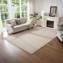 Area Rug 4X6,Washable Area Rugs with Non-Slip TPR Backing Design,Fluffy Soft Feeling, High Traffic,Durable,Area Rug for Living Room,Bedroom,Home Office,Beige
