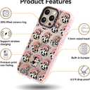 for iPhone 16 Pro Max Case Cute - Durable Shockproof 6.6 ft Drop Impact Phone Case - Funny Milk Cow Ducky Design (6.9") Glitter Pink