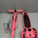 Hurtle 3-Wheeled Scooter for Kids - Wheel LED Lights, Adjustable Lean-to-Steer Handlebar, and Foldable Seat - Sit or Stand Ride with Brake for Boys and Girls Ages 1-14 Years Old (Watermelon)