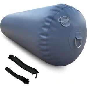 Heavy-Duty Inflatable PVC Boat Fenders Stationary Dock Boats Yacht Sailboats Light Grey (Dark Grey 18" x 30")