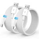 2Pack 10FT USB to USB C Fast Charging Cable for iPhone 17 16 15 Charger Cord, for Apple for iPhone 17 16 15/Pro/Pro Max/Plus Long Type C Car Carplay Cord for iPad Pro 12.9/11, Air 5th/4th Gen (White)