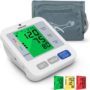 Panacare Blood Pressure Machine, Automatic Upper Arm Blood Pressure Monitor for Home use, 2x99 Readout and BP Cuff, 3.4" 3-Color Backlit Screen, Adjustable Large Cuff (8 to 16 inches), Gray