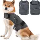 Dog Anxiety Jacket, Skin-Friendly Dog Calming Shirt - Dog Coat for Thunder, Fireworks, Vet Visits and Separation - Keep Pet Calm Without Medicine & Training, Anti Anxiety Vest for Dogs (Medium, Dark Gray)