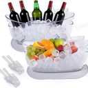 Ice BucketUpgraded Beverage Tub with Anti Condensation Silicone Pad and Ice Scoop Set, 5.5L Ice Tub Party CoolerMimosa Bar Supplies