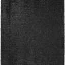 Garland Rug Artificial Grass 5 ft. x 8 ft. Large Indoor/Outdoor Area Rug Black -Lush Black, Durable, and Low-Maintenance for Patios, Lawns, and More