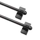 Multi functional hanging pole，Magnetic Curtain Rods for Metal Doors，No tools required,Multi-Use Adjustable Appliance for Windows Iron Steel Places，16-28 Inch，2 Pack,Black