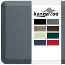 KANGAROO Thick Ergonomic Anti Fatigue Mats for Kitchen Floor, 48x20, Cushioned Standing Office Desk Mat, Waterproof Scratch Resistant Topside, Supportive All Day Comfort Padded Foam Rugs, Charcoal