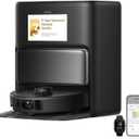 Mova P50 Pro Ultra Robot Vacuum and Mop, 19,000Pa Suction with Anti-Tangle Brush, Removable & Liftable Mop for Carpet & Floor, 167 Mop & Washboard Self Drying & Cleaning, Auto Empty & Refill, Black