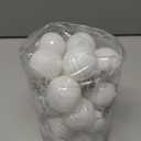 Lulu Home Christmas Ball Ornaments, 34 Ct 1.57" Pre-Strung Hanging Ornament Decorations, Xmas Shatterproof Plastic Balls for Holiday Party Wreath Garlands Trees, White