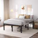 SHLAND Bed Frame Queen Size - 16 Inch Sturdy Platform Bed Frame No Box Spring Needed Heavy Duty Metal Queen Size Bed Frame, Easy Assembly, Strong Bearing Capacity, No Noise