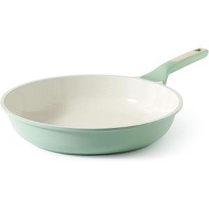 SENSARTE Nonstick Ceramic Frying Pan 9.5-Inch, Healthy Non Toxic Skillet, Induction Compatible Omelet Pan with Heat Resistant Handle, PFAS-Free, Mint Green
