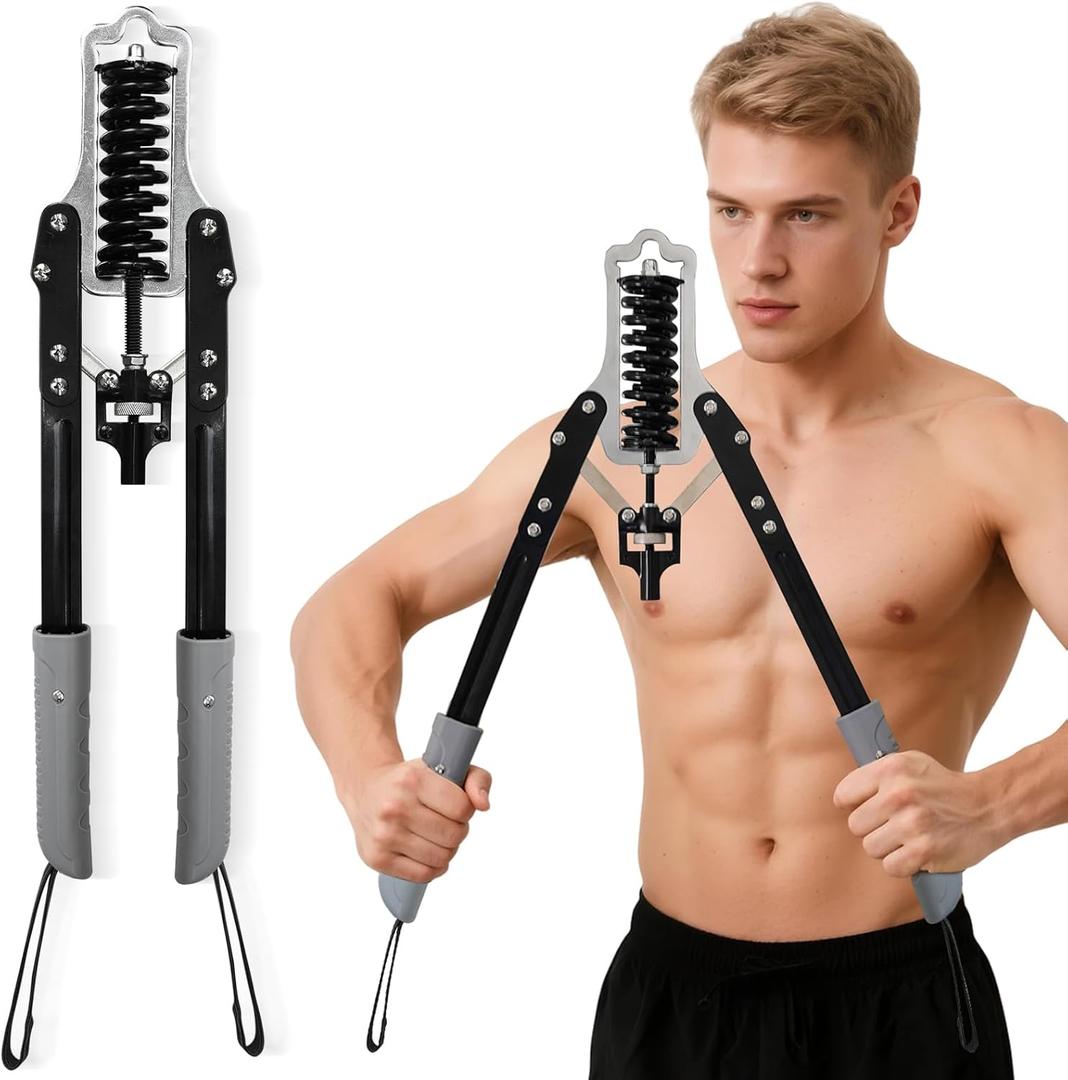 DERACY Chest Workout Equipment, Adjustable Forearm Strengthener, Carbon Steel Twister Arm Trainer, Upper Body Strength Trainer for Home Gym