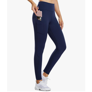 baleaf Women's Fleece Lined Leggings Water Resistant Thermal Winter Warm Tights High Waisted with Pockets Running Gear XL