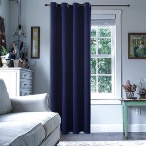 ChrisDowa Grommet Blackout Curtains for Bedroom - Thermal Insulated Room Darkening Curtains for Living Room (1 Panel Set, Navy Blue, 52W x 84L)
