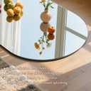 36" x 24" Frameless Mirror Wall Mirror, Modern Oval Bathroom Mirror with Polished Edge, Hang Horizontally or Vertically, for Bedroom Bathroom Livingroom Gym Entryway and More