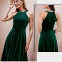 Dressystar 2025 Womens Velvet Cocktail Party Dresses Halter High Low Formal Wedding Guest Holiday Prom Dress for Women (Green, M)