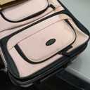 U.S. Traveler Rio Lightweight Softside Rolling Carry-on Suitcase, 2-Wheel Set, Pink