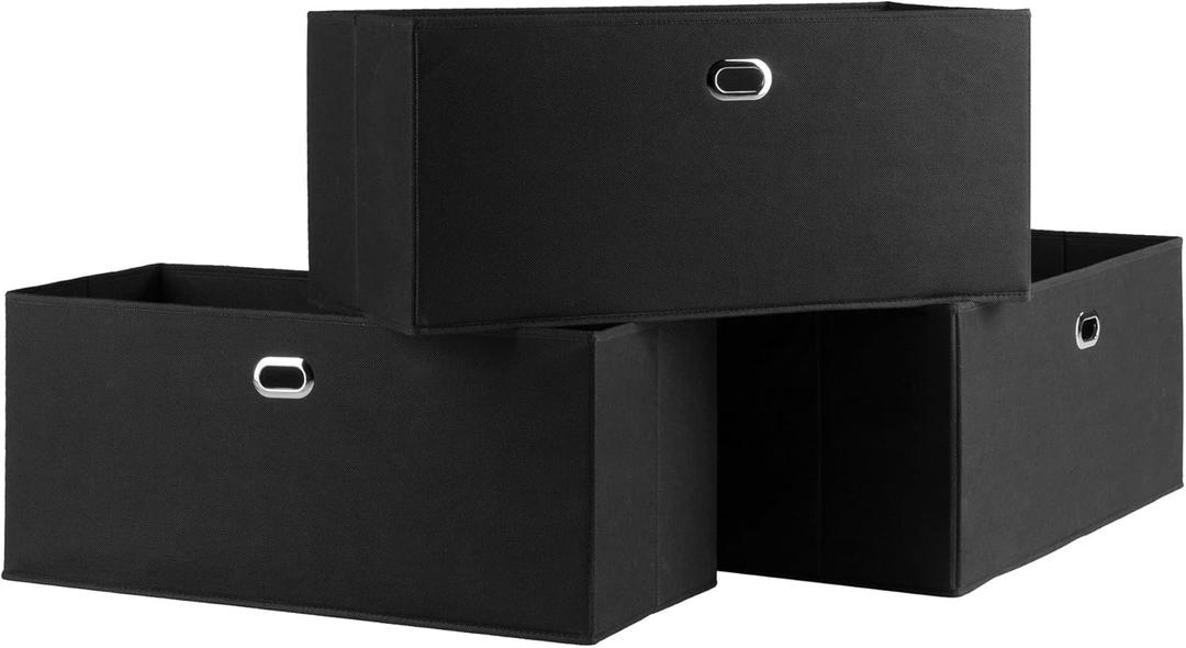 Winsome Wood Torino Storage/Organization, Black (3-Basket)