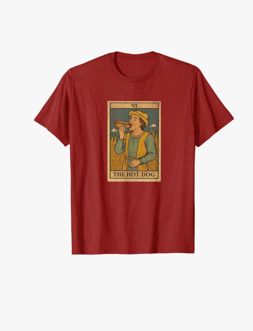 The Hot Dog tarot card Men Women Kids T-Shirt XXL