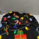 JOYIN Ugly Christmas Sweater, LED Light Up Ugly Christmas Sweater Kids 2025 String LightsBlack