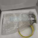 Baffect Water Pitcher, High Borosilicate Glass Jug with Stainless Steel Lid, Leakproof Fridge Door Carafe for Hot or Cold Beverage Vertical Pattern (1.8 L/63 oz.)