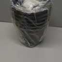 6 Pack Plastic Plant Pots with Drainage Holes and Tray, 7 inch Thickened Indoor Planters Seedlings Nursery Pots for Flowers, African Violet, Succulent and All House Plants, Black