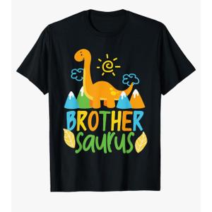 Brother Saurus Dinosaur for Kids Boys T-Shirt, L