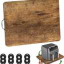 Appliance Slider, Sliding Tray for Coffee Maker, Coffee Pot Slider for Countertop, 360 Rolling Tray Appliance Slider for Kitchen Appliances- Rustic Brown (9.5 X 14)