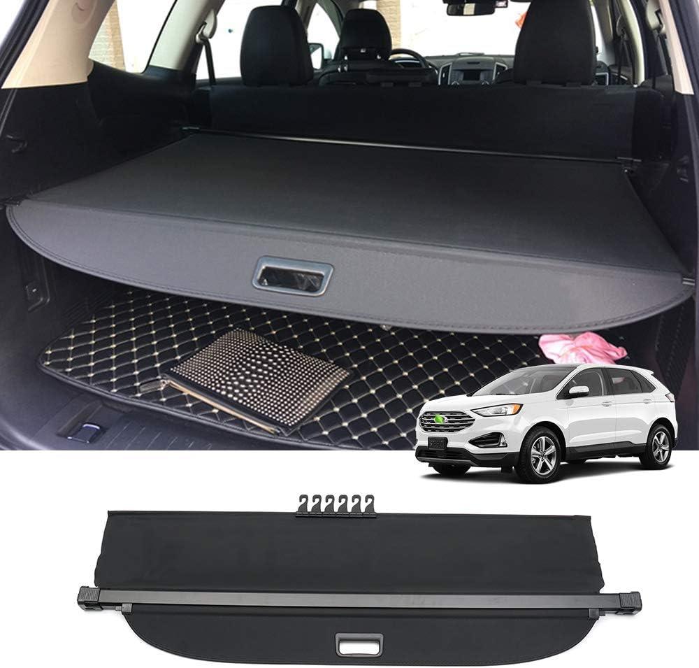 Powerty Cargo Cover for 2015-2023 2024 Ford Edge Accessories Trunk Cover Retractable Trunk Shielding Shade Cargo Luggage Cover No Gap