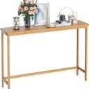 VASMIA Console Table, Entryway Table, Narrow Sofa Table, 39" Bamboo Hallway Table for Entryway, Living Room, Bedroom, Foyer, Natural, 9.44"D x 39.37"W x 29.52"H