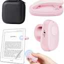 Resptasski Finger Ring Kindle Page Turner Remote, Rechargeable Wireless Clicker for Kindle Paperwhite, E-Readers & Camera, Perfect for Hands-Free Reading Anywhere, Bed, Treadmill Reading (Pink)